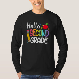 Kids Hello Second Grade First Day Of School Teache T-Shirt