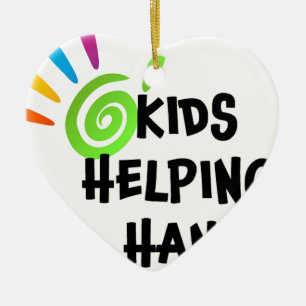 Kids Helping Hand items Ceramic Ornament
