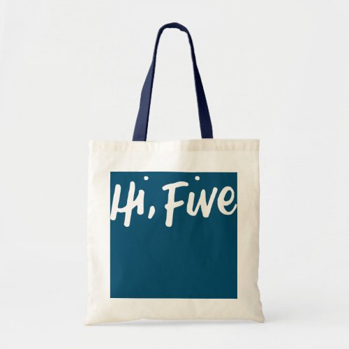 Kids Hi Five 5th Birthday 5 Year Old Party Tote Bag