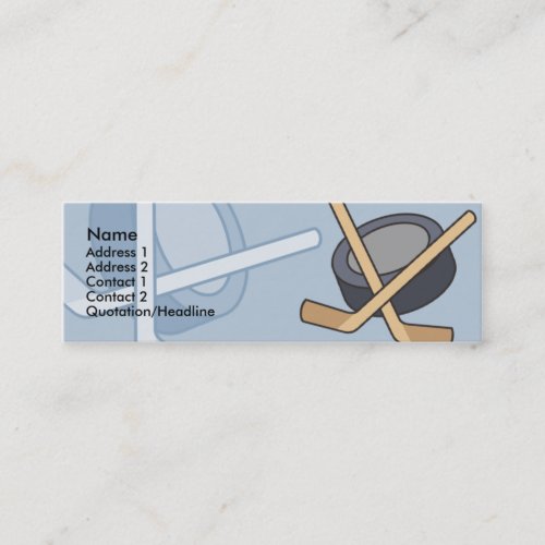 Kids Hockey Player Skinny Profile Cards Business Card Templates