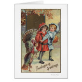 Kids Holding a Pumpkin, Turkeys (Front)