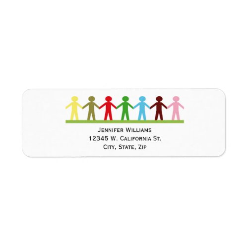 Kids Holding Hands Colorful Children United Label