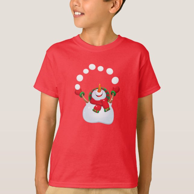 Kids Holiday Tee Snowman (Front)