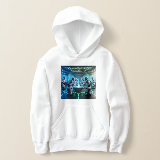 Kids Hoodie-AI Tech Hoodie (Laydown)