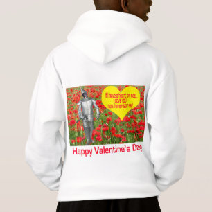 kids hoodie.  Happy Valentine's Day.  black lab/ti Hoodie