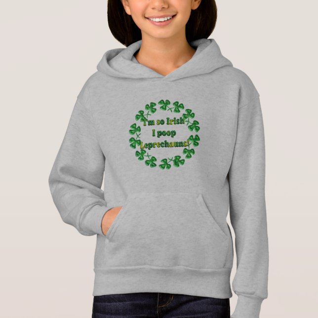 Kid's Hoodie hooded sweatshirt Irish Pride (Front)