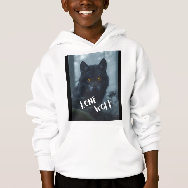 kids hoodie(lone wolf design) hoodie (Front)