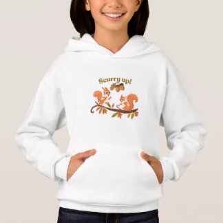 Kid's hoodie sweatshirt Scurry up squirrels 