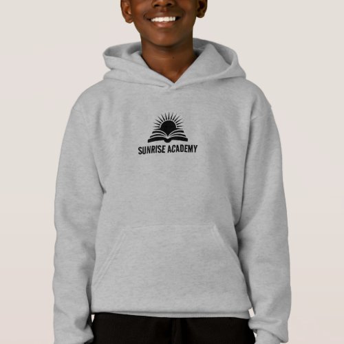 Kids Hoodies Minimal Black Logo Style