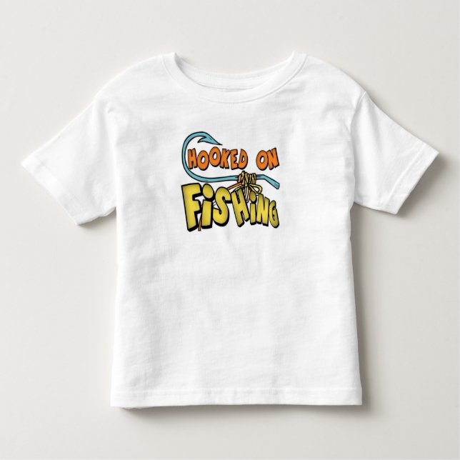 Kids Hooked On Fishing T Shirt (Front)