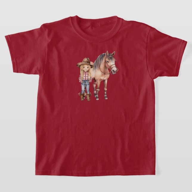 Kids Horse T-Shirt (Laydown)