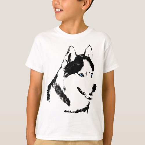 Kids Husky Shirt Sled Dog Kids Husky T_shirts