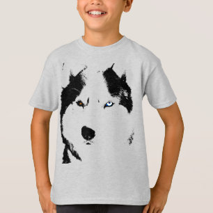 Kid's Husky T-Shirt Sled Dog Kids Shirts