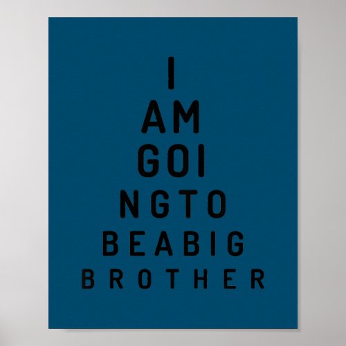 Kids I am Going to Be a Big Brother Eye Chart 