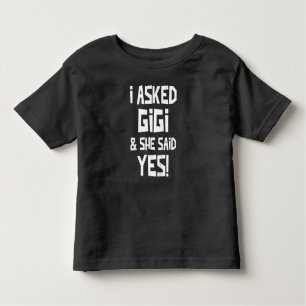 Kids I Asked Gigi And She Said Yes Funny Grandson Toddler T-shirt