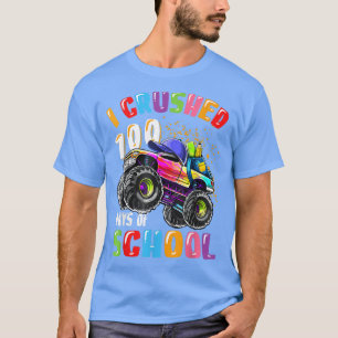 Kids I Crushed 100 Days Of School Shirt Boys Monst
