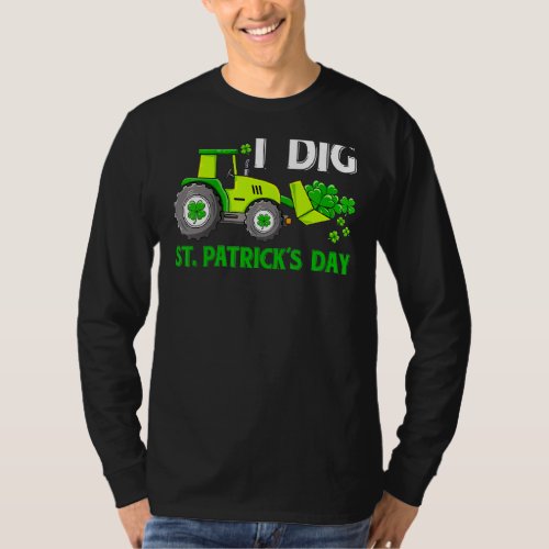 Kids I Dig St Patricks Day Shamrocks C Toddlers Bo T_Shirt