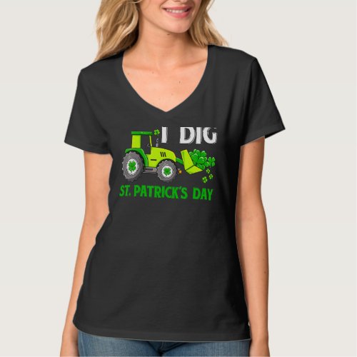 Kids I Dig St Patricks Day Shamrocks C Toddlers Bo T_Shirt