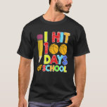 Kids I Hit 100 Days Of School Basketball 100th Day T-Shirt