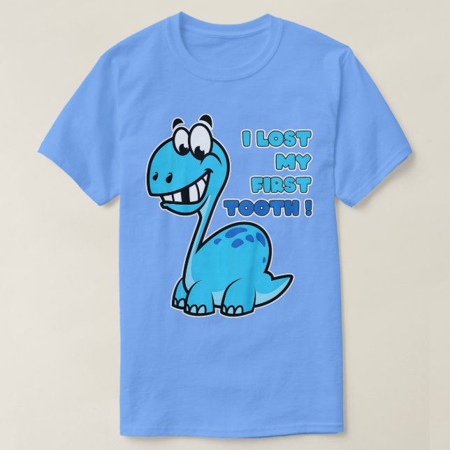 Kids I Lost My First Tooth  Cute Dinosaurs  T-Shirt (Design Front)