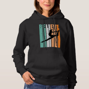 Kids I Love Dance Team Believe Dancer Dancing Retr Hoodie