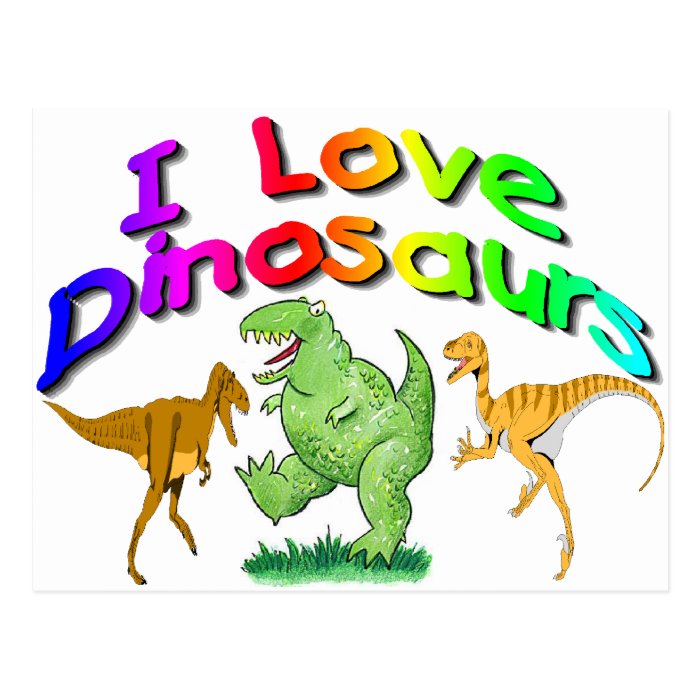 Kids "I Love Dinosaurs" gifts Postcards