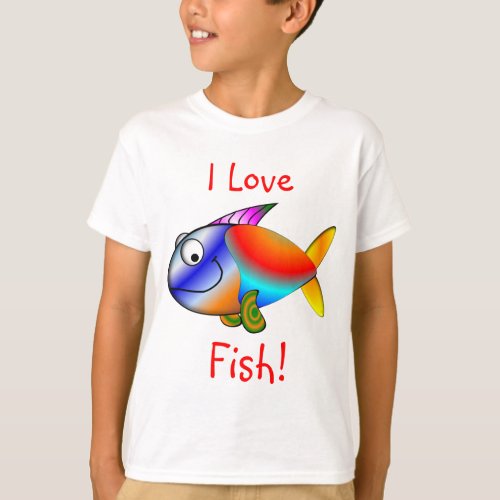 Kids  I LOVE FISH T_Shirts