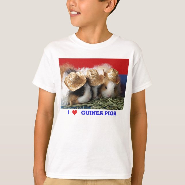Kids I Love Guinea Pigs T Shirt (Front)