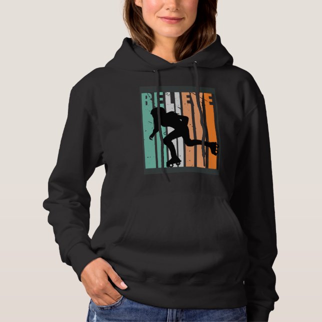 Kids I Love Roller Skating Team Believe Inline Ska Hoodie (Front)