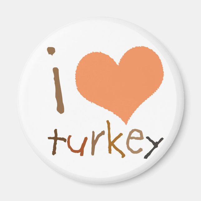 Kids I Love Turkey  Magnet (Front)