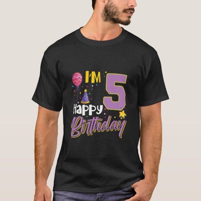 Kids I´M 5 Happy Birthday T-Shirt (Front)