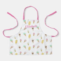 Kids Ice Cream Parlor Custom Bakery Apron