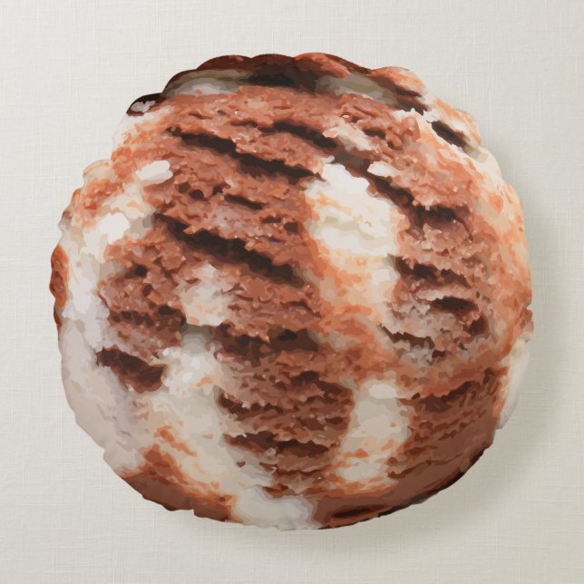 Kids Ice Cream Round Pillow (Front)