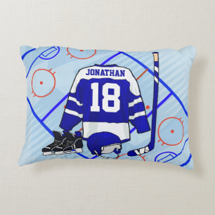 Kids Ice Hockey Bedroom and En Suite collection Accent Pillow