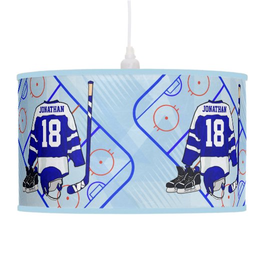 Kids Ice Hockey Bedroom and En Suite collection Ceiling Lamp (Right)