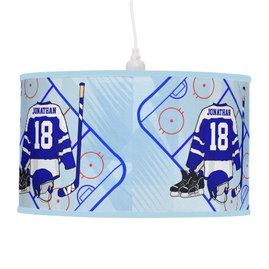 Kids Ice Hockey Bedroom and En Suite collection Ceiling Lamp (Back)