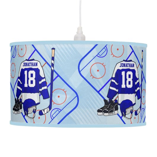 Kids Ice Hockey Bedroom and En Suite collection Ceiling Lamp (Left)
