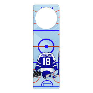 Kids Ice Hockey Bedroom and En Suite collection Door Hanger