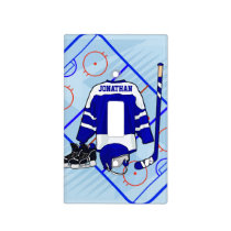 Kids Ice Hockey Bedroom and En Suite collection Light Switch Cover