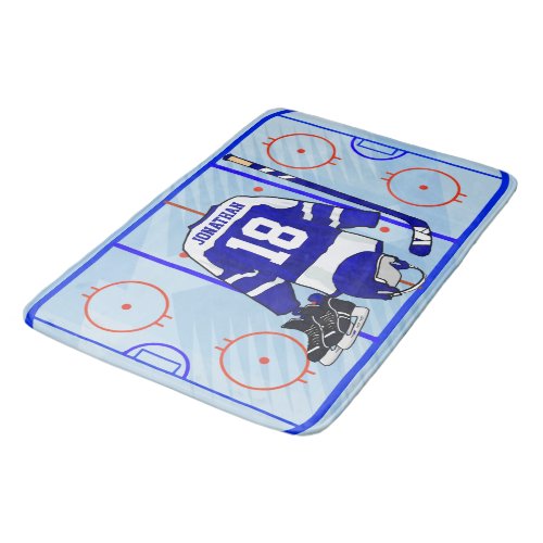 Kids Ice Hockey Bedroom Collection 1 Bathroom Mat