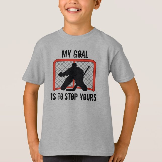 Kids Ice Hockey Goalie T-shirt (Front)