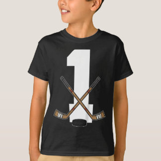 Kids Ice Hockey Kids Toddler Boys 1st Birthday Ice T-Shirt