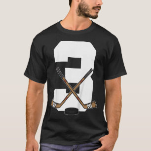 Kids Ice Hockey Kids Toddler Boys 3rd Birthday Ice T-Shirt
