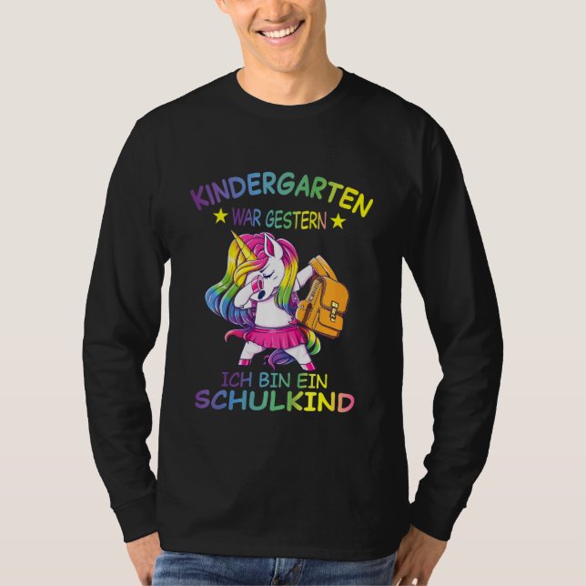 Kids Ich Bin Ein Schulkind Schulung Mädchen Kita A T-Shirt (Front)
