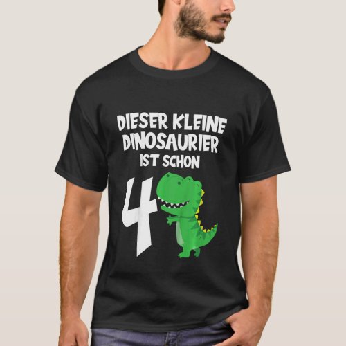 Kids Ich Bin Schon 4th Birthday Dinosaur 4 Years B T_Shirt