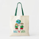Kids Illustration Peace on Earth bag