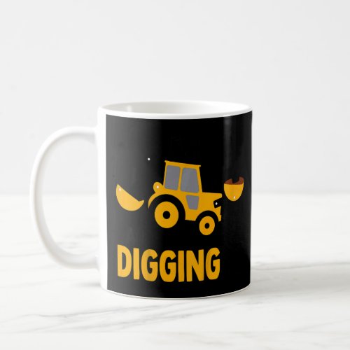 Kids Im 1 And Digging It Construction Excavator 1 Coffee Mug