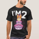 Kids Im 2 bday Dog party Kids 2nd Birthday Corgi D T-Shirt<br><div class="desc">Kids Im 2 bday Dog party Kids 2nd Birthday Corgi Dog  .</div>