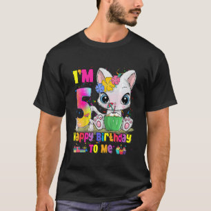Kids I'm 5 Years Old  5th Birthday Girls Teens Haw T-Shirt