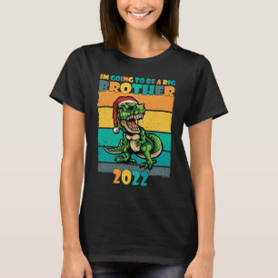 Kids I'm Going to be a Big Brother 2022 T Rex Sant T-Shirt